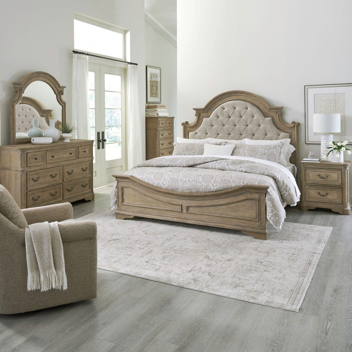 Magnolia Manor Queen Upholstered Bed - Rooms For Less Furniture Outlet
