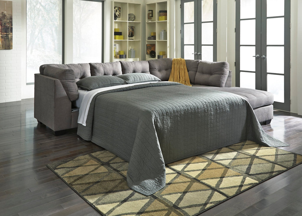 Maier Full Sleeper Sectional w/Chaise - Rooms For Less Furniture Outlet