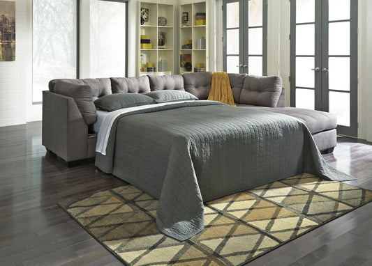 Maier Full Sleeper Sectional w/Chaise - Rooms For Less Furniture Outlet