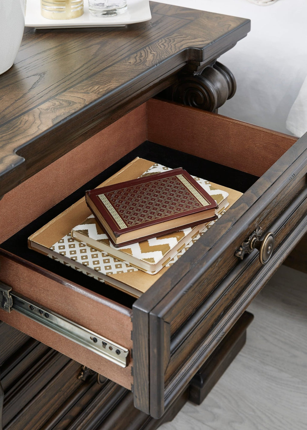 Maylee 34" 2 Drawer Charging Nightstand - Rooms For Less Furniture Outlet