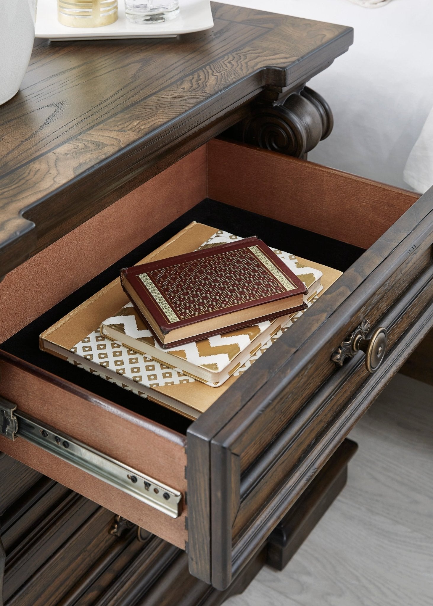 Maylee 34" 2 Drawer Charging Nightstand - Rooms For Less Furniture Outlet
