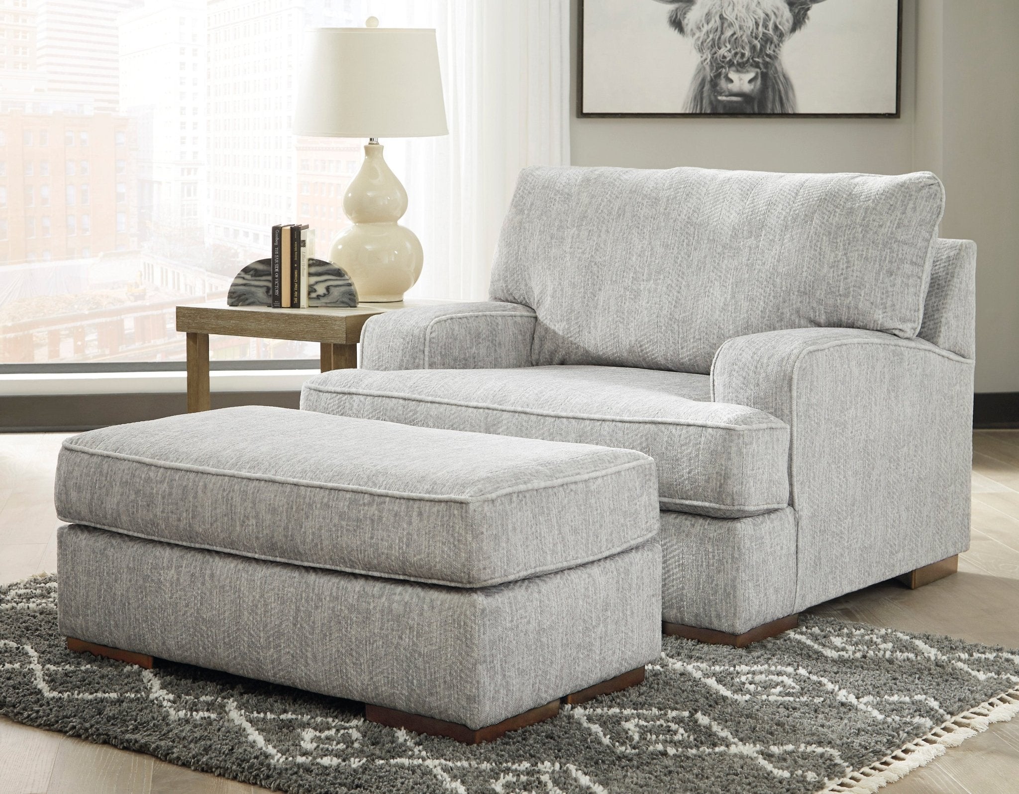 Mercado Oversized Chair & Ottoman - Rooms For Less Furniture Outlet
