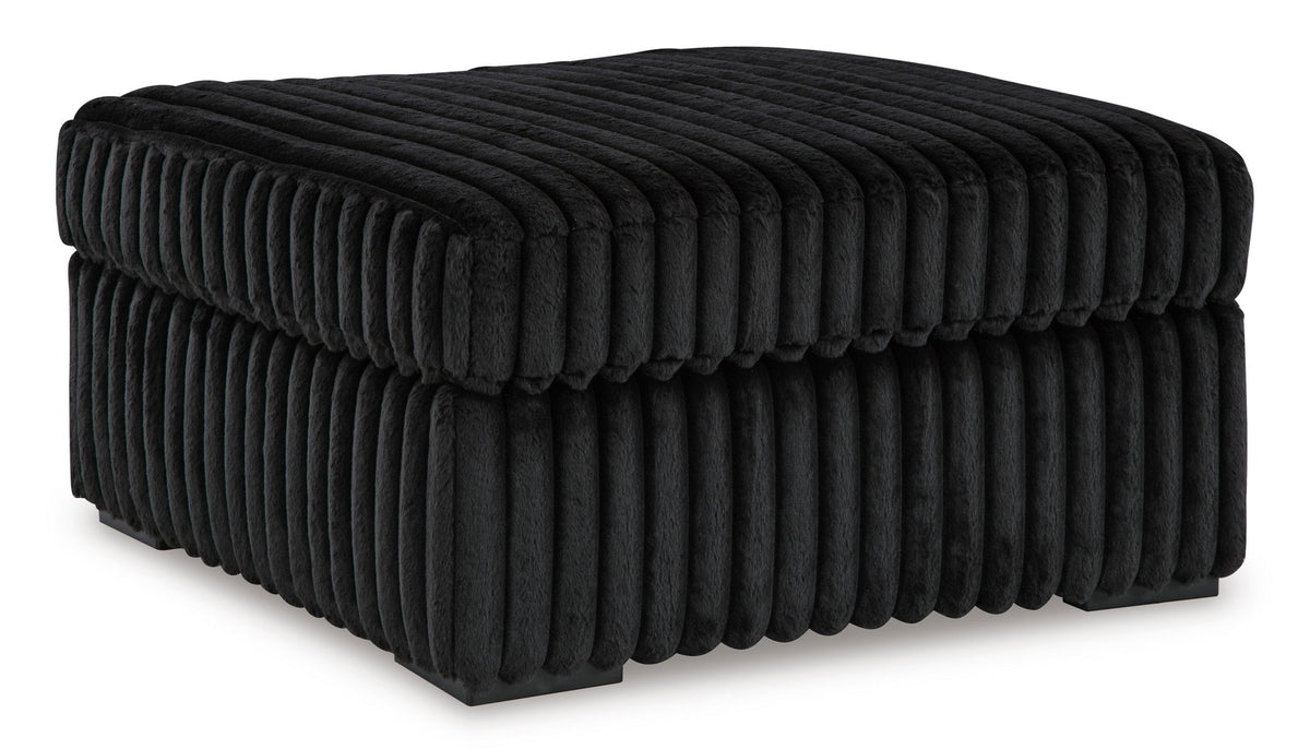 Midnight - Madness Oversized Accent Ottoman - Rooms For Less Furniture Outlet