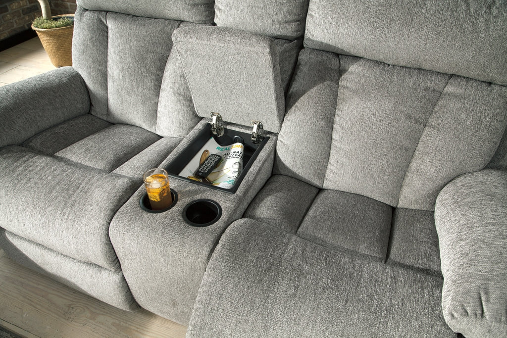 Mitchiner Manual Reclining Sofa and Loveseat Set - Rooms For Less Furniture Outlet