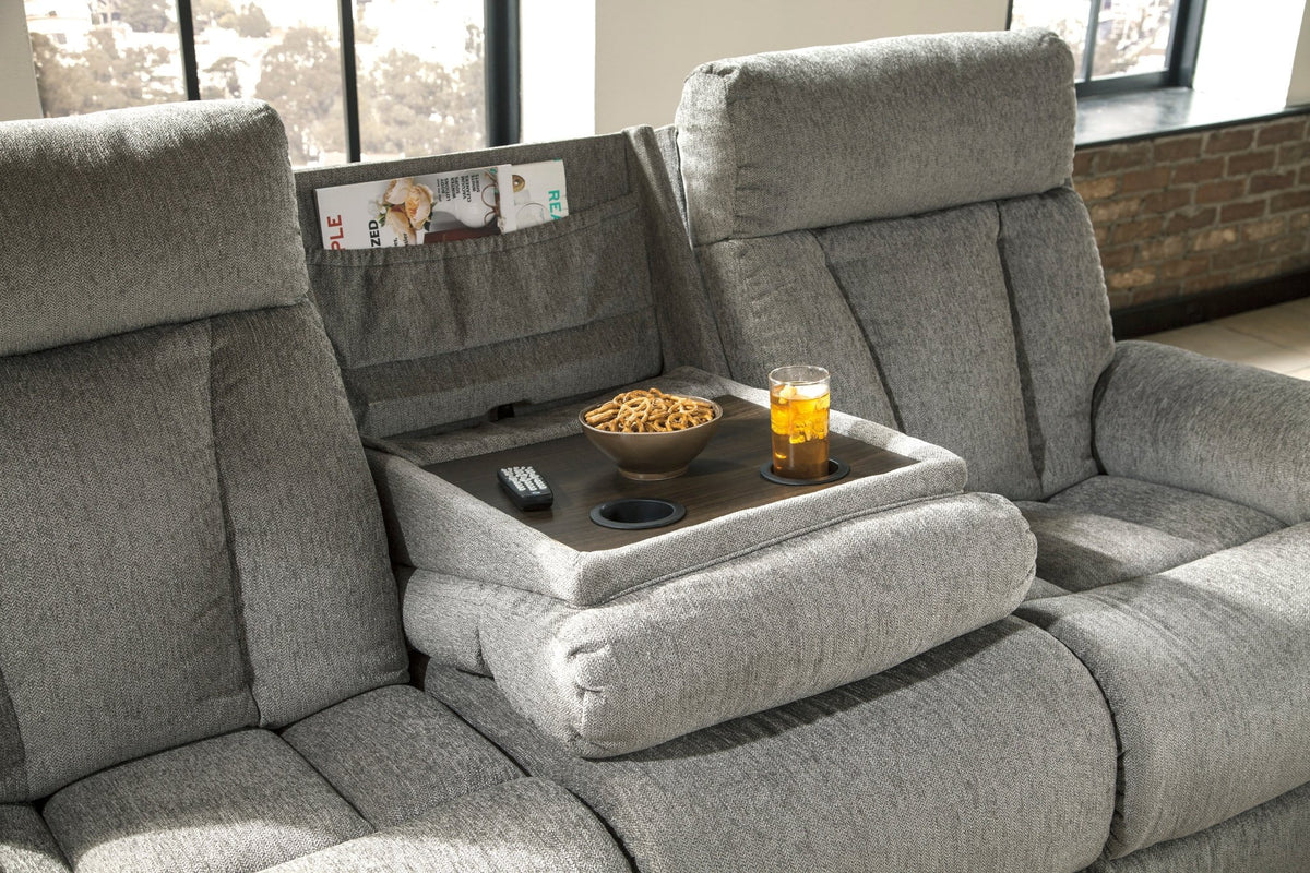 Mitchiner Manual Reclining Sofa and Loveseat Set - Rooms For Less Furniture Outlet