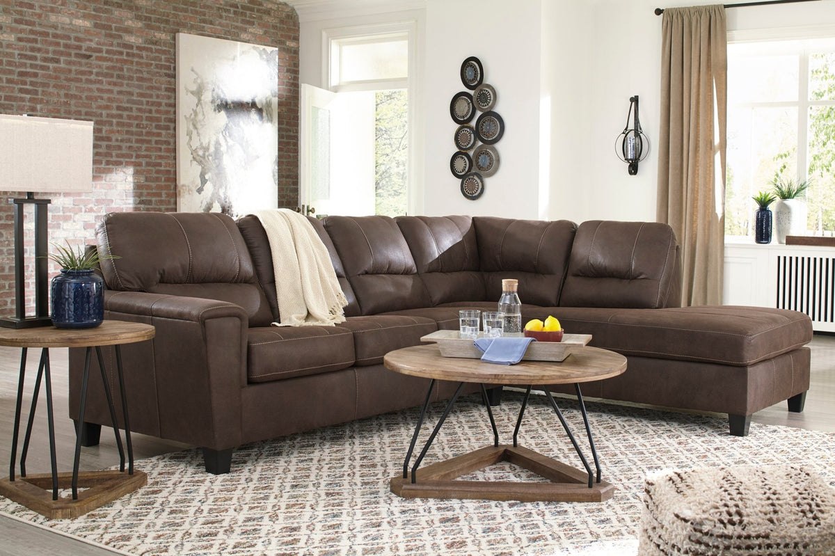 Navi Sleeper Sectional with Chaise - Rooms For Less Furniture Outlet