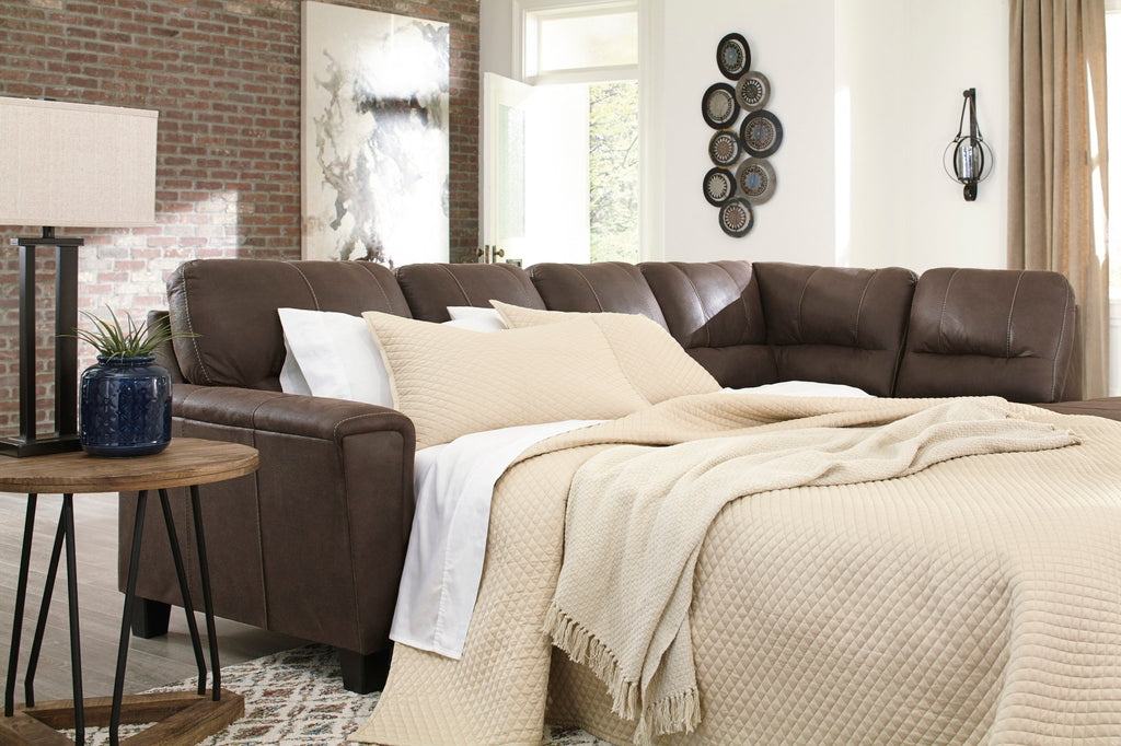 Navi Sleeper Sectional with Chaise - Rooms For Less Furniture Outlet