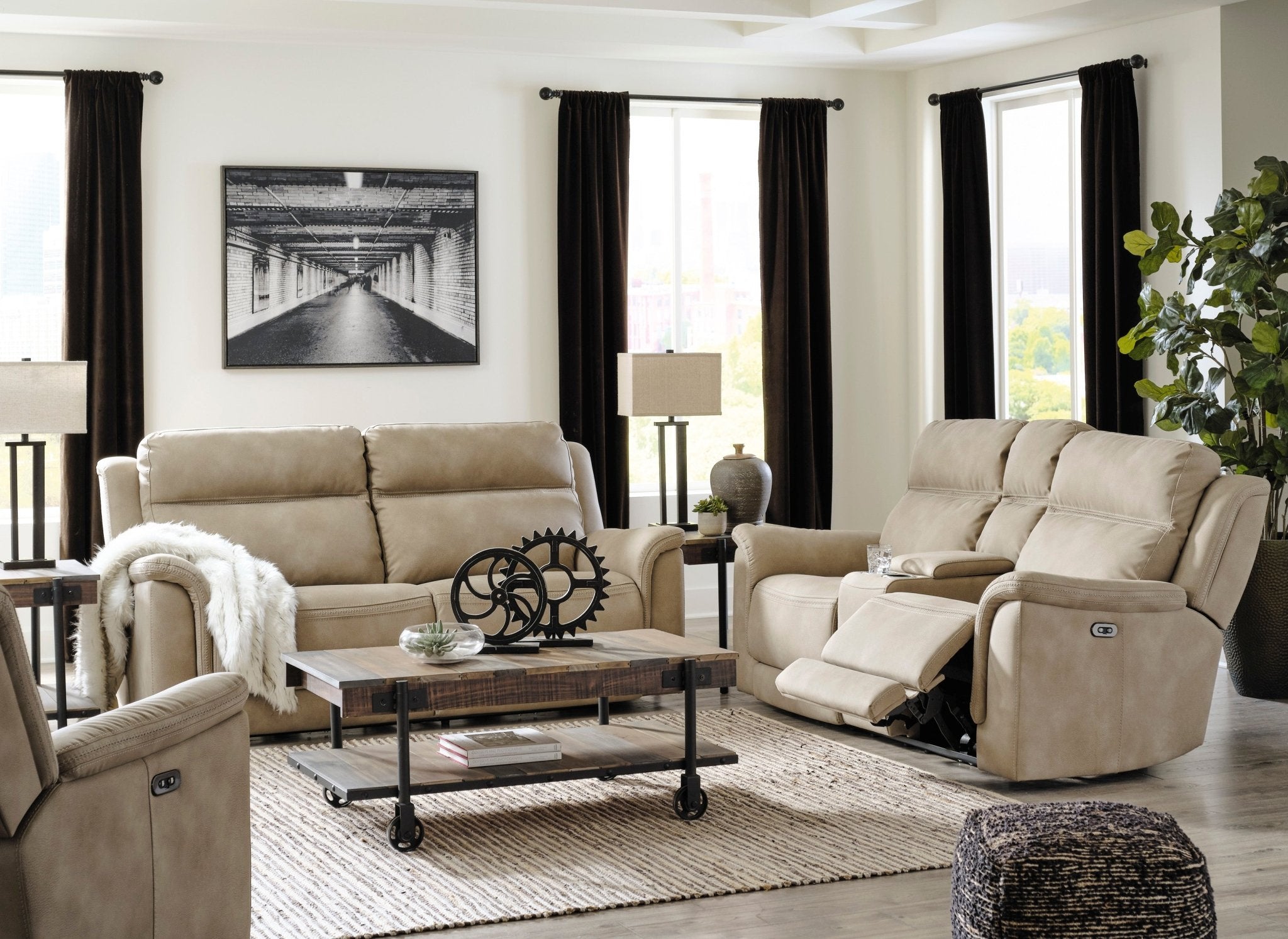 Next - Gen Dual Power DuraPella Power Reclining Sofa - Rooms For Less Furniture Outlet