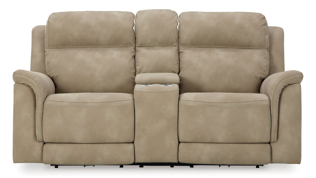 Next - Gen Sand Dual Power DuraPella Power Reclining Loveseat - Rooms For Less Furniture Outlet