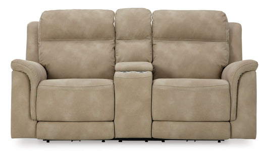 Next - Gen Sand Dual Power DuraPella Power Reclining Loveseat - Rooms For Less Furniture Outlet