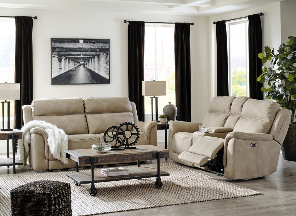 Next - Gen Sand Dual Power DuraPella Sofa & Loveseat - Rooms For Less Furniture Outlet