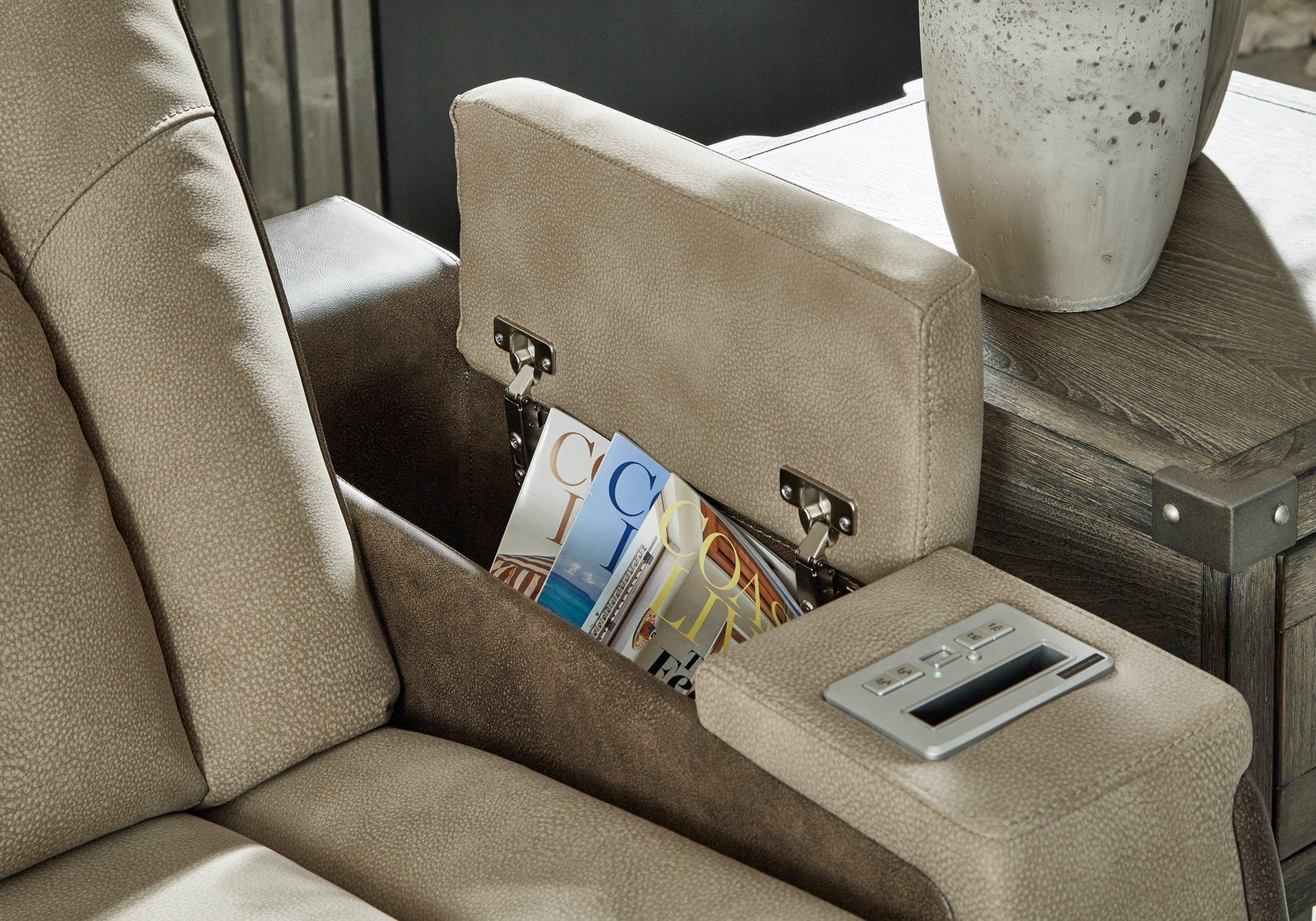 Next - Gen Sand DuraPella Triple Power Recliner - Rooms For Less Furniture Outlet