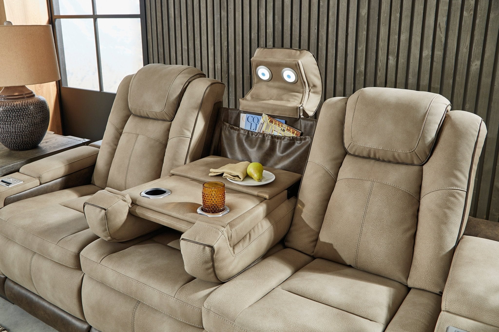 Next - Gen Sand DuraPella Triple Power Reclining Sofa - Rooms For Less Furniture Outlet