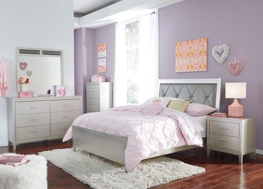 Olivet Full Panel Bed, Dresser, Mirror & Nightstand - Rooms For Less Furniture Outlet