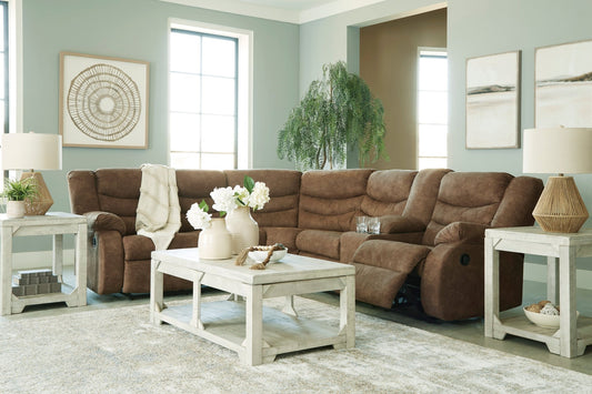 Partymate Brindle 2pc Reclining Sectional - Rooms For Less Furniture Outlet