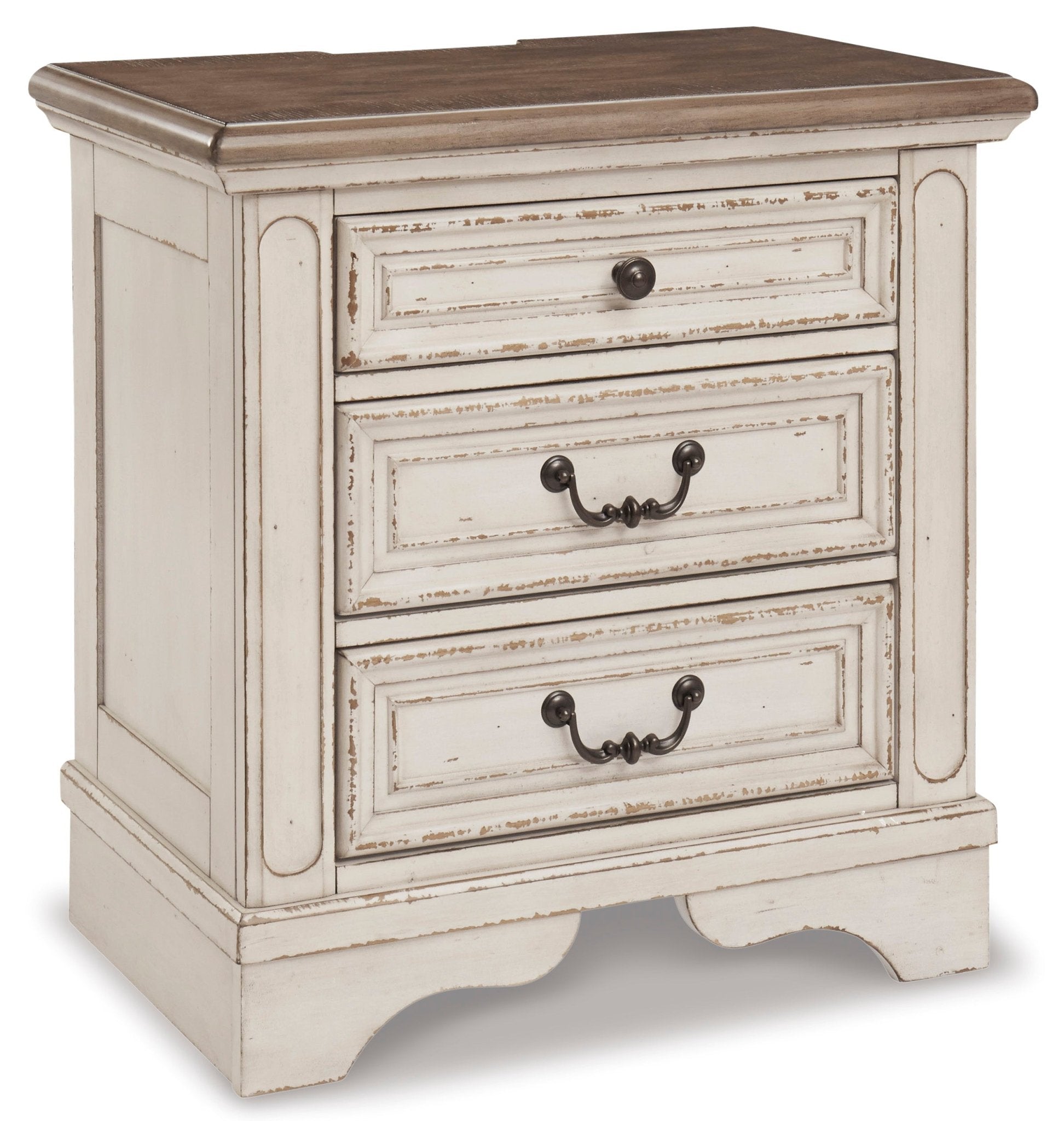 Realyn 27" 3 Drawer Charging Nightstand - Rooms For Less Furniture Outlet