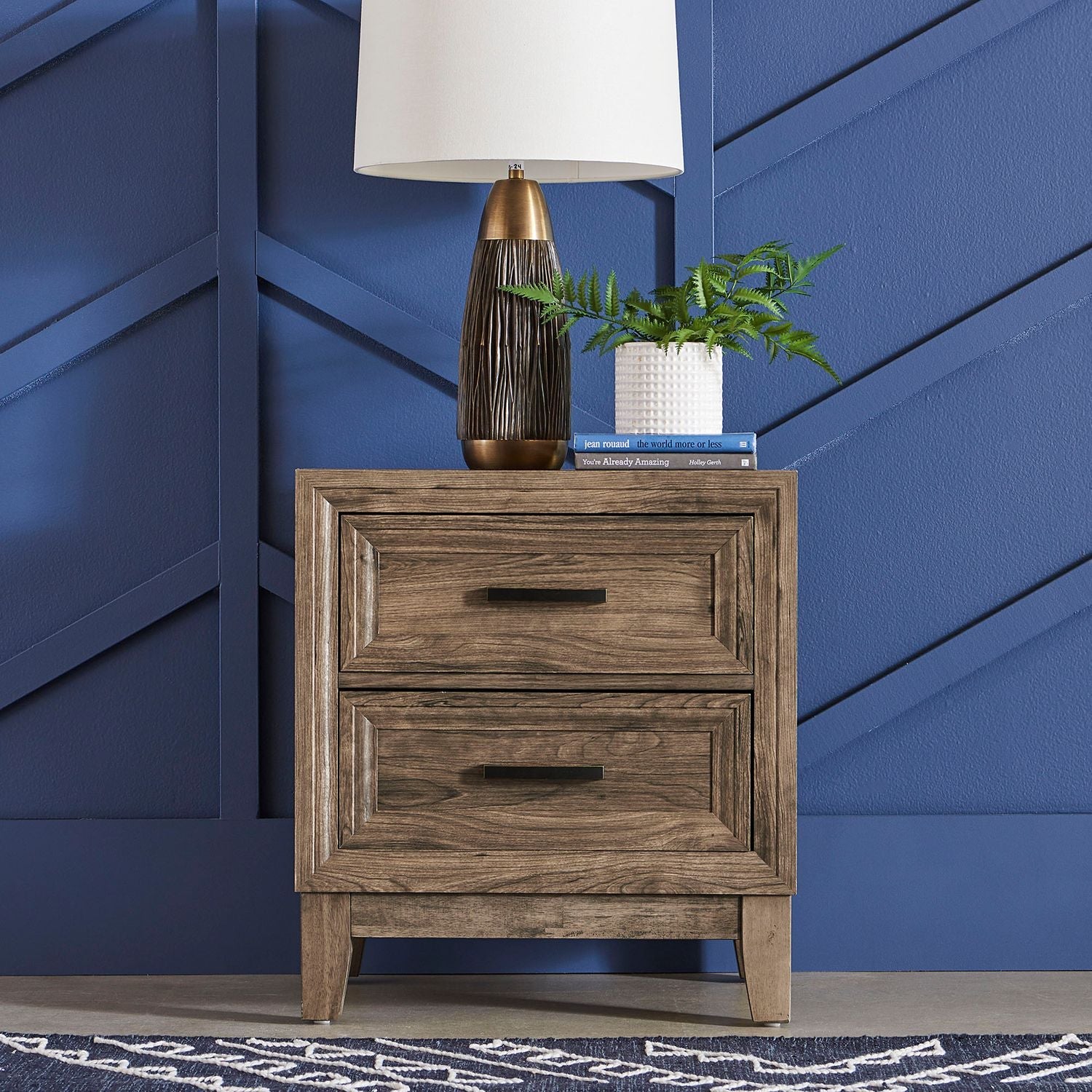 Ridgecrest 2 Drawer Night Stand - Rooms For Less Furniture Outlet