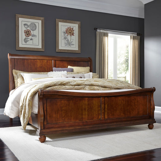 Rustic Traditions King Sleigh Bed - Rooms For Less Furniture Outlet