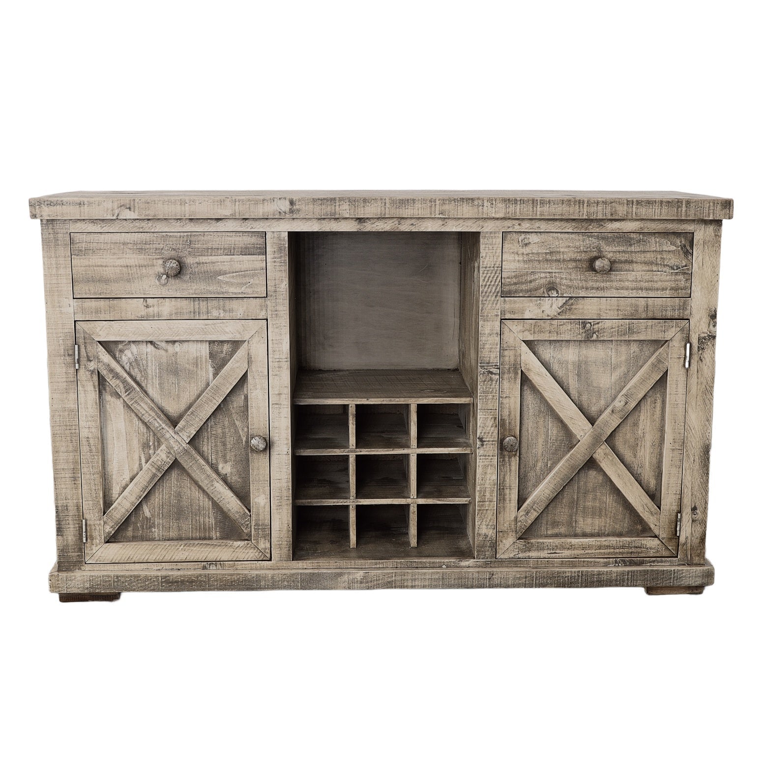 Sandstone X Squared Solid Wood Console - Rooms For Less Furniture Outlet