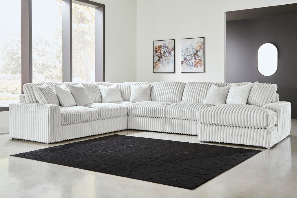 Stupendous 5 - Piece Sectional with Chaise - Rooms For Less Furniture Outlet