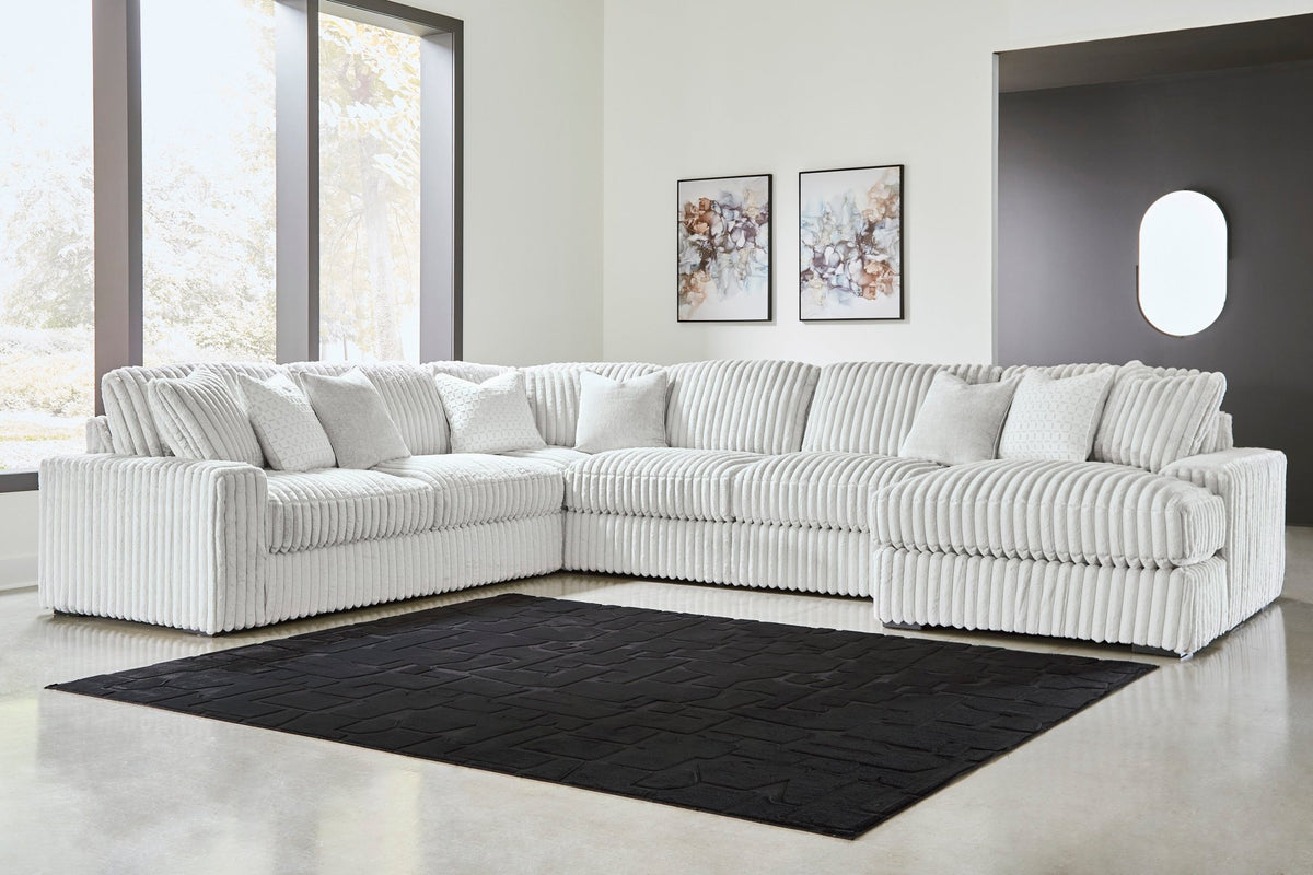 Stupendous 5 - Piece Sectional with Chaise - Rooms For Less Furniture Outlet