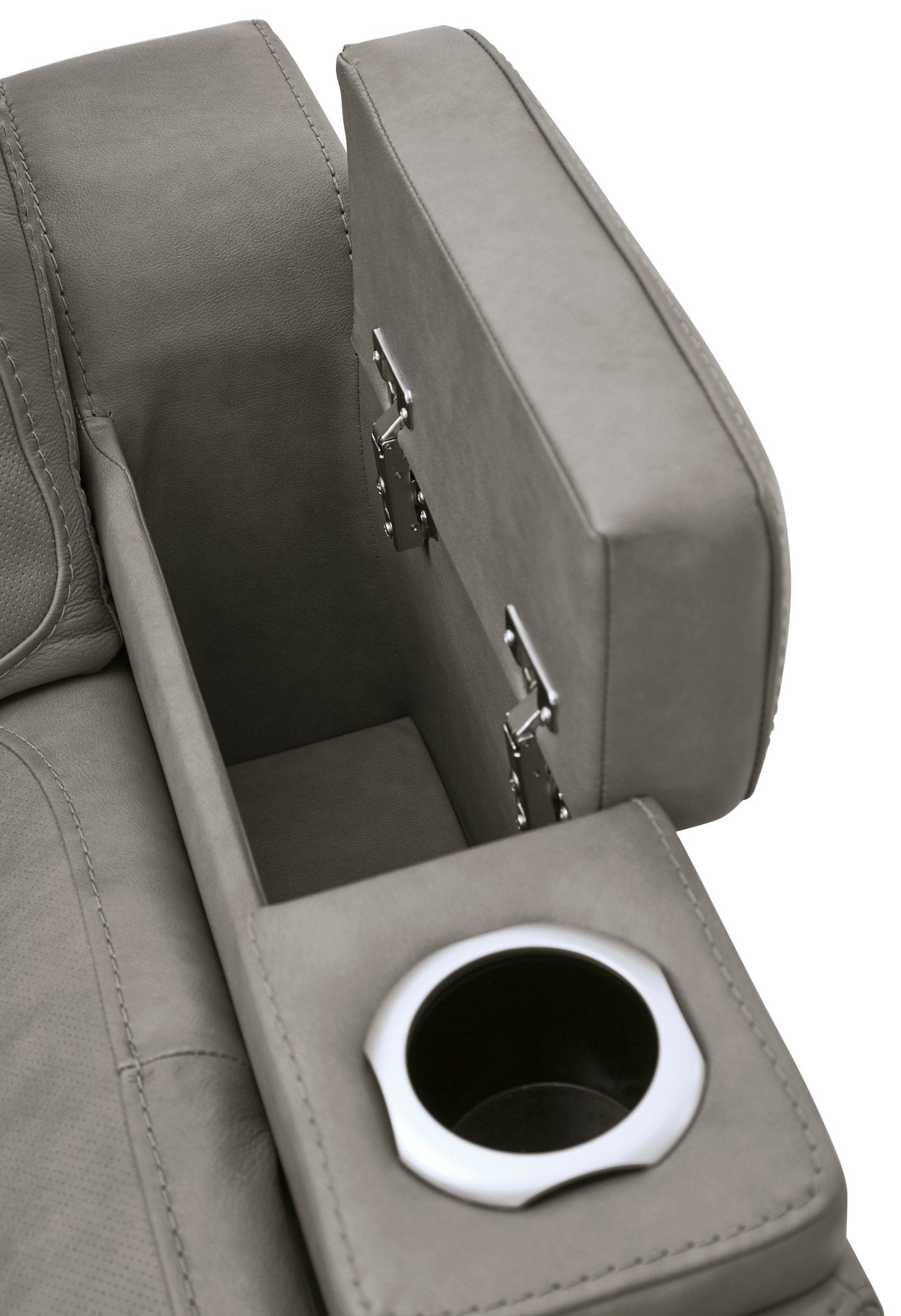The Man - Den Gray Triple Power Recliner - Rooms For Less Furniture Outlet