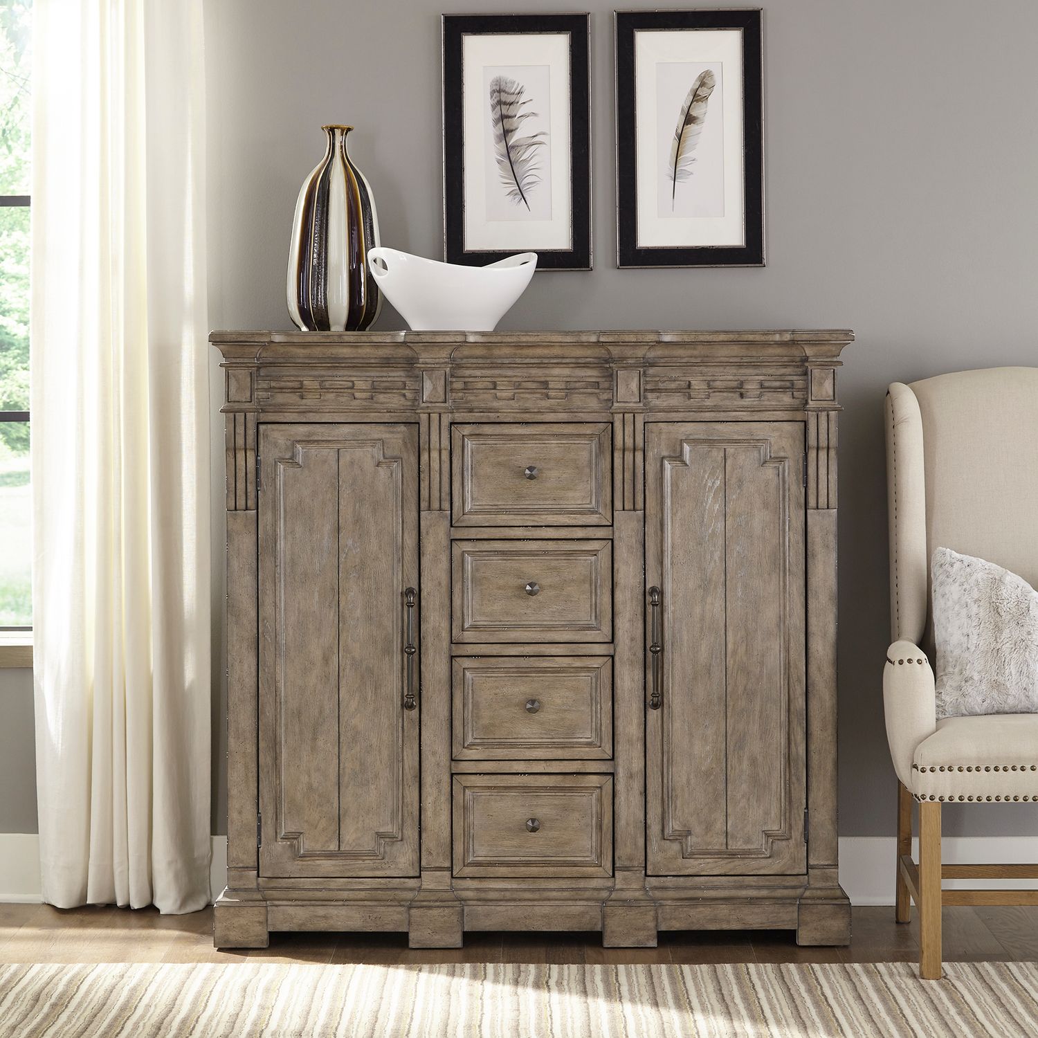 Town and Country 4 Drawer 2 Door Chesser - Rooms For Less Furniture Outlet