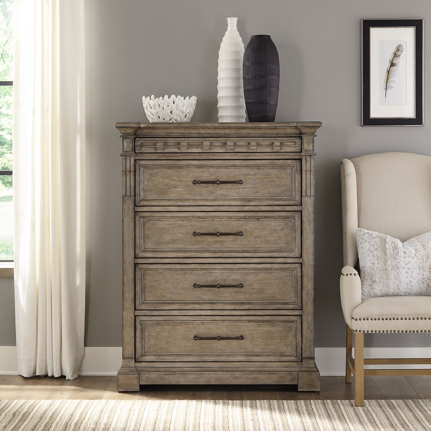 Town and Country 5 Drawer Chest - Rooms For Less Furniture Outlet