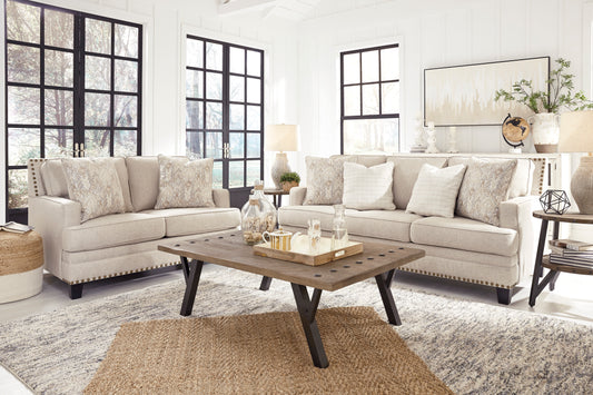 Sofa & Loveseat w/Nailhead Trim