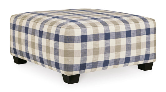 Plaid Oversized Accent Ottoman