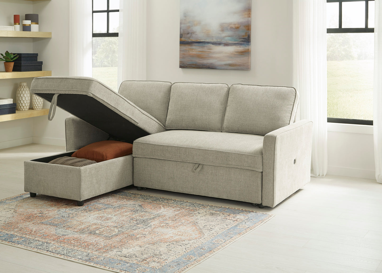 Kerle 2-Piece Sectional with Pop Up Futon Bed