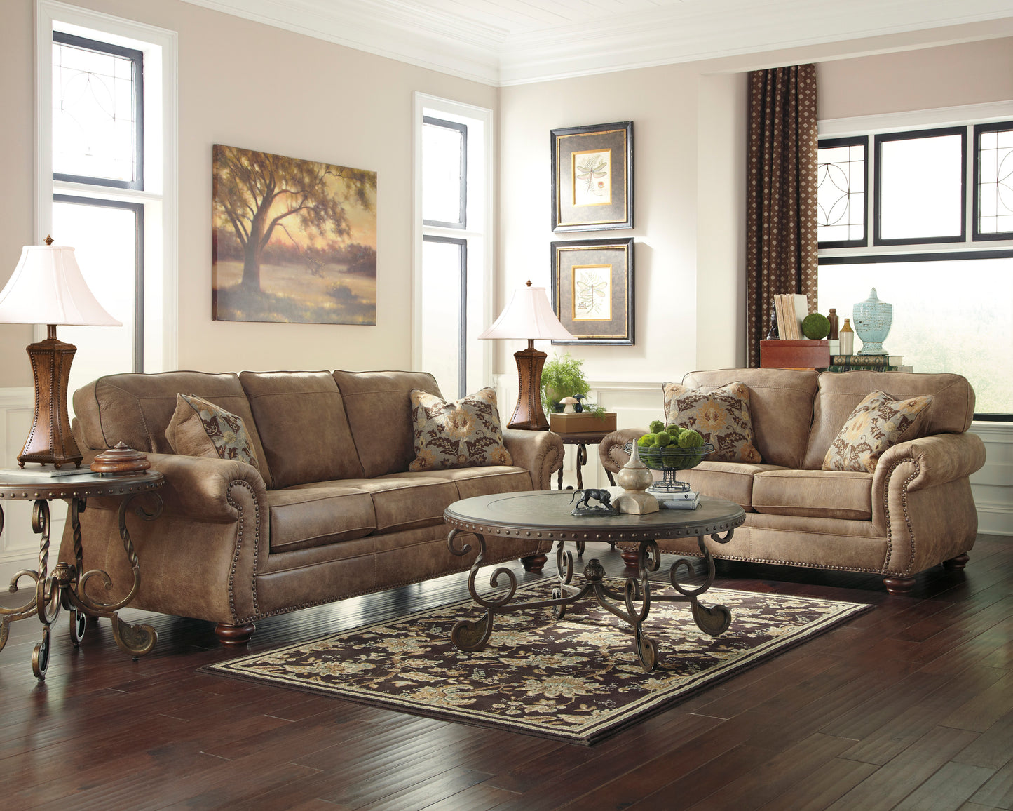 Larkinhurst Sofa and Loveseat