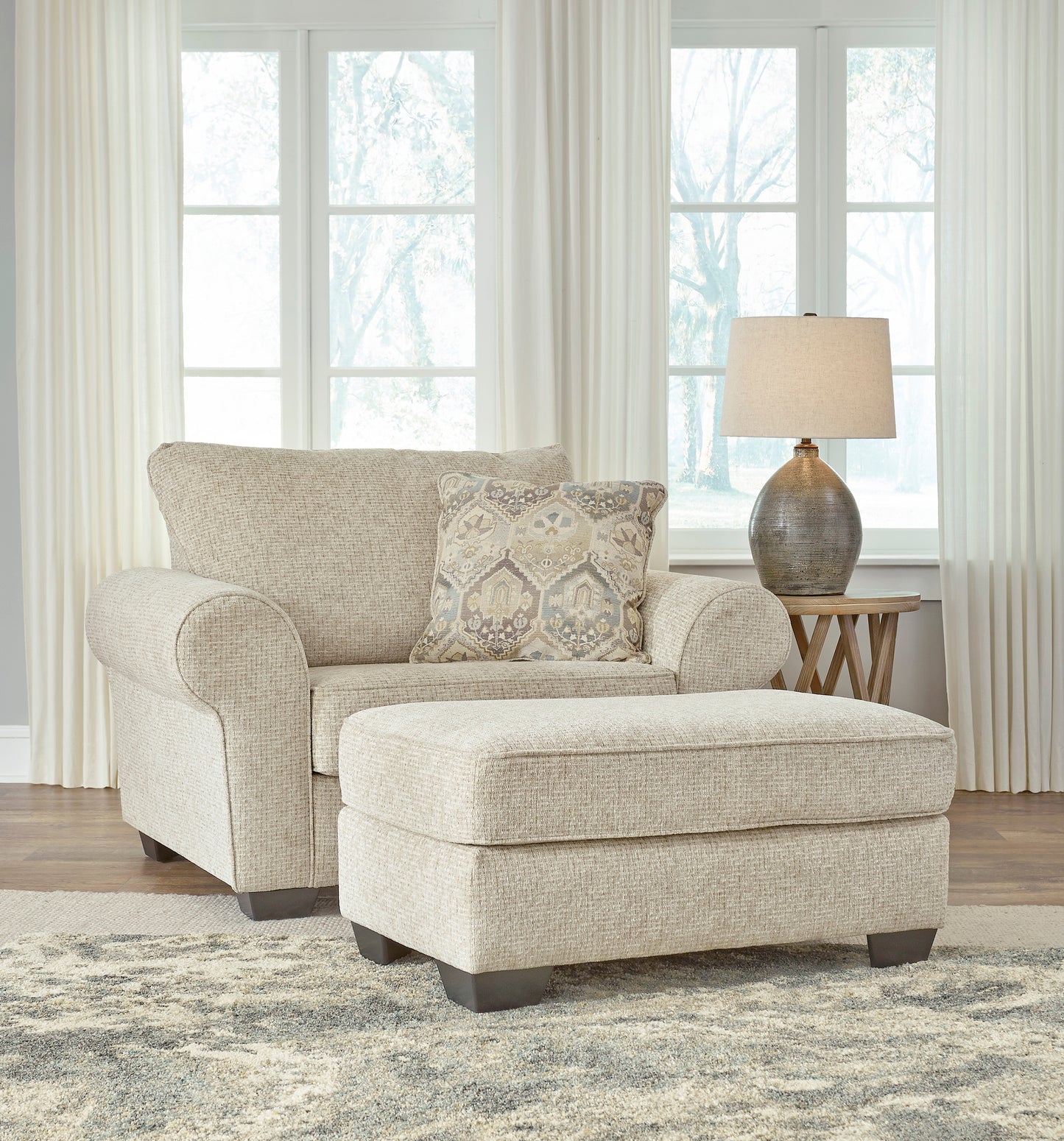 Haisley Oversized Chair & Ottoman