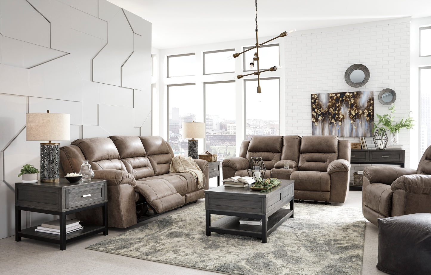 Stoneland Reclining Sofa and Loveseat