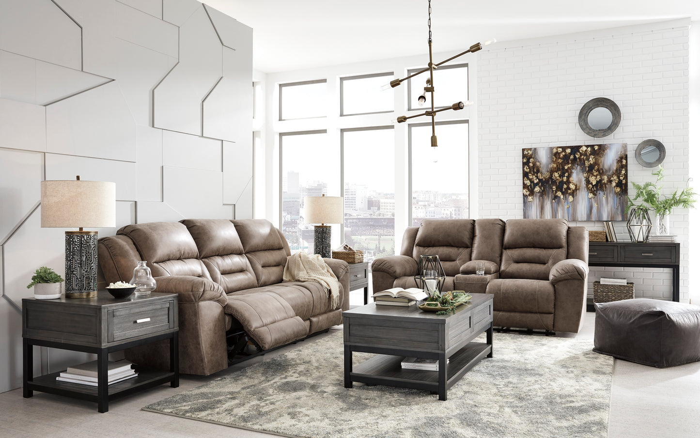 Stoneland Reclining Sofa and Loveseat