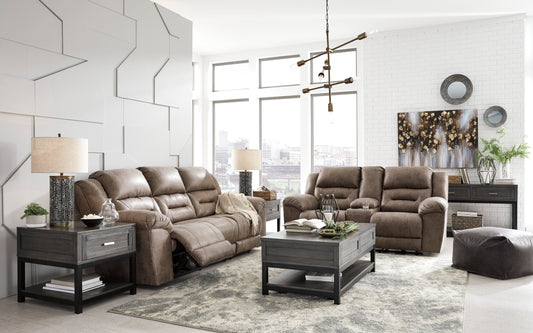 Stoneland Power Reclining Sofa and Loveseat