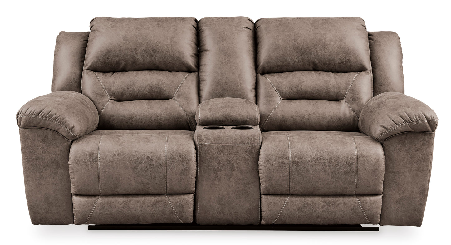 Stoneland Manual Reclining Loveseat with Console