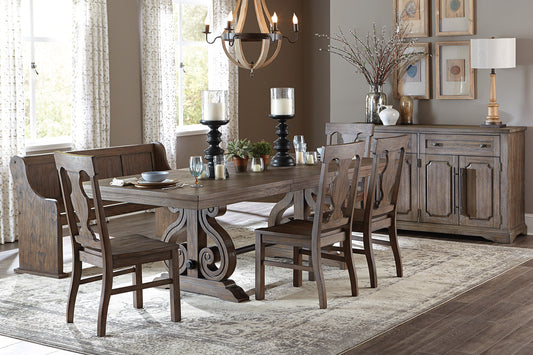 Toulon 6pc Dining Set w/Bench