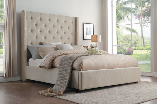 Fairborn Queen Platform Bed - Beige