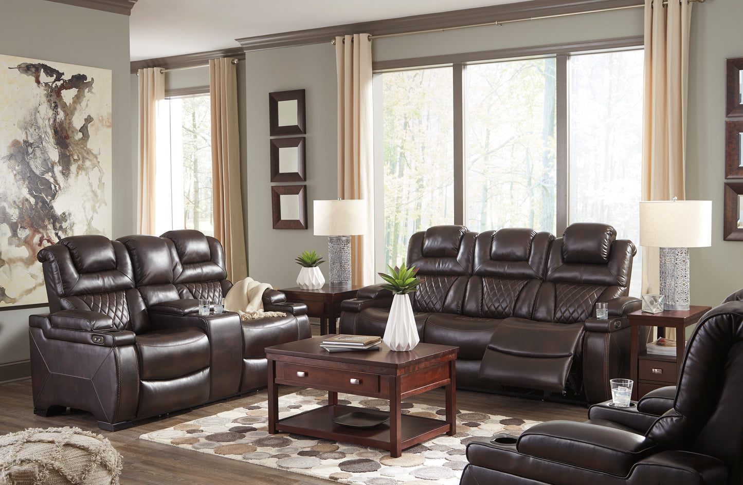 Warnerton Power Reclining Sofa and Loveseat