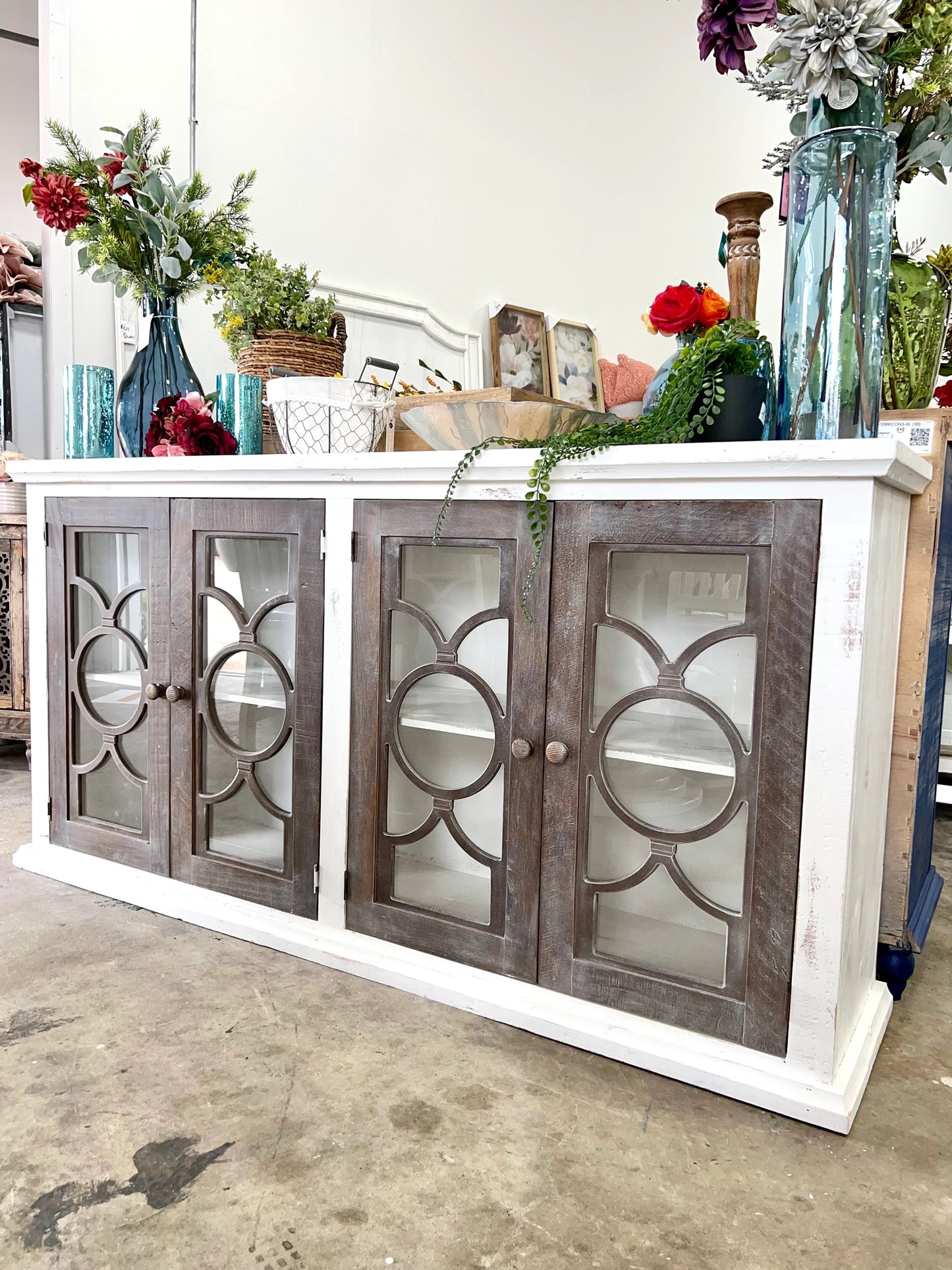 Windamere Solid Wood 4 Door Console