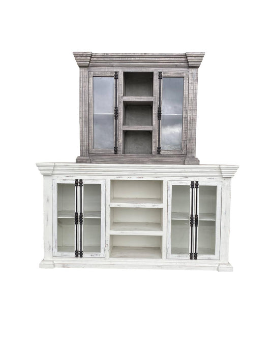 Maverick 2 Door Solid Wood Cabinet - Pure White