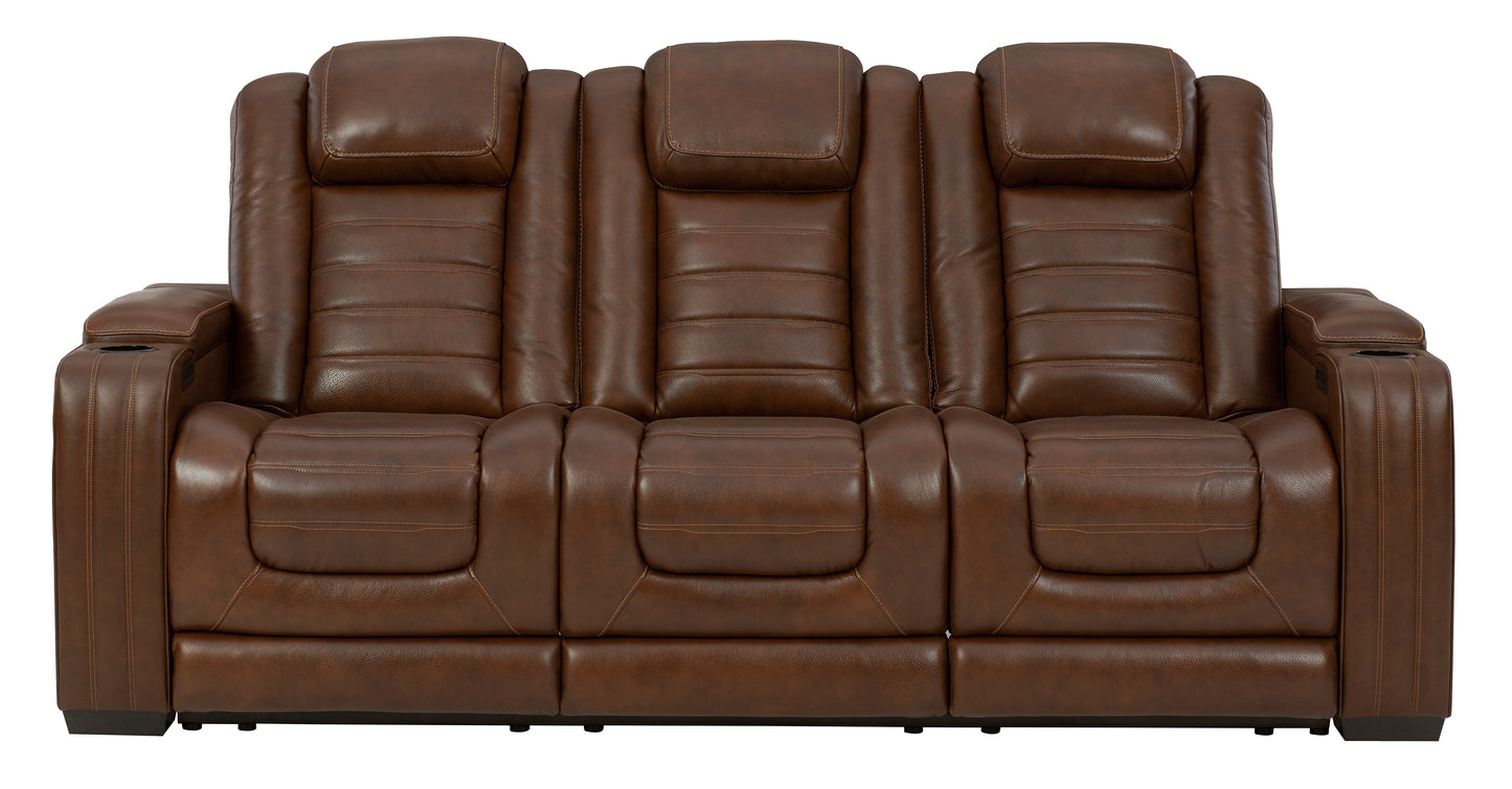 Backtrack Chocolate Dual Power Reclining Sofa