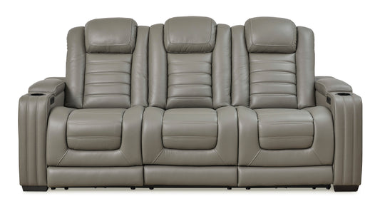 Backtrack Gray Dual Power Reclining Sofa