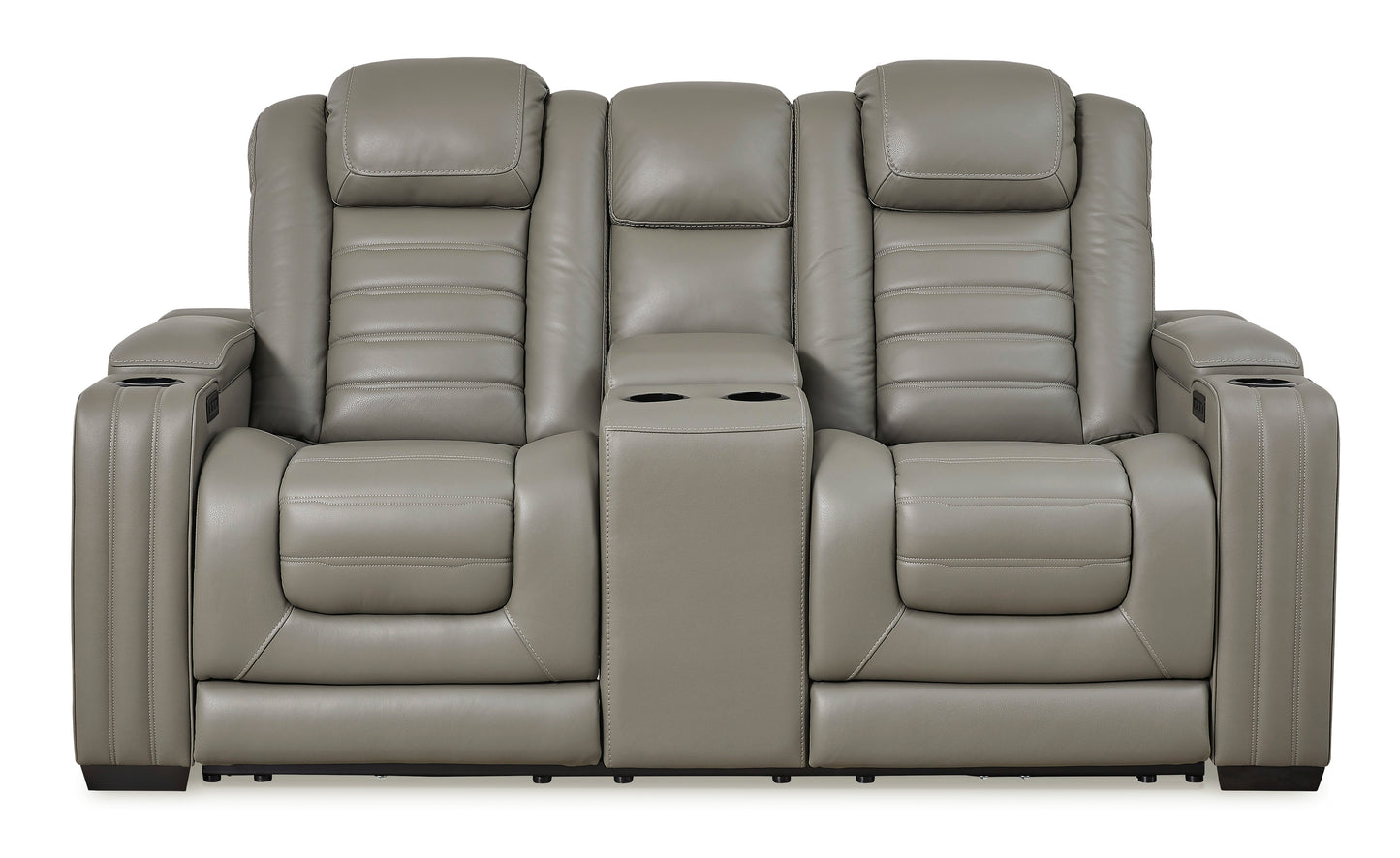 Backtrack Gray Dual Power Reclining Loveseat