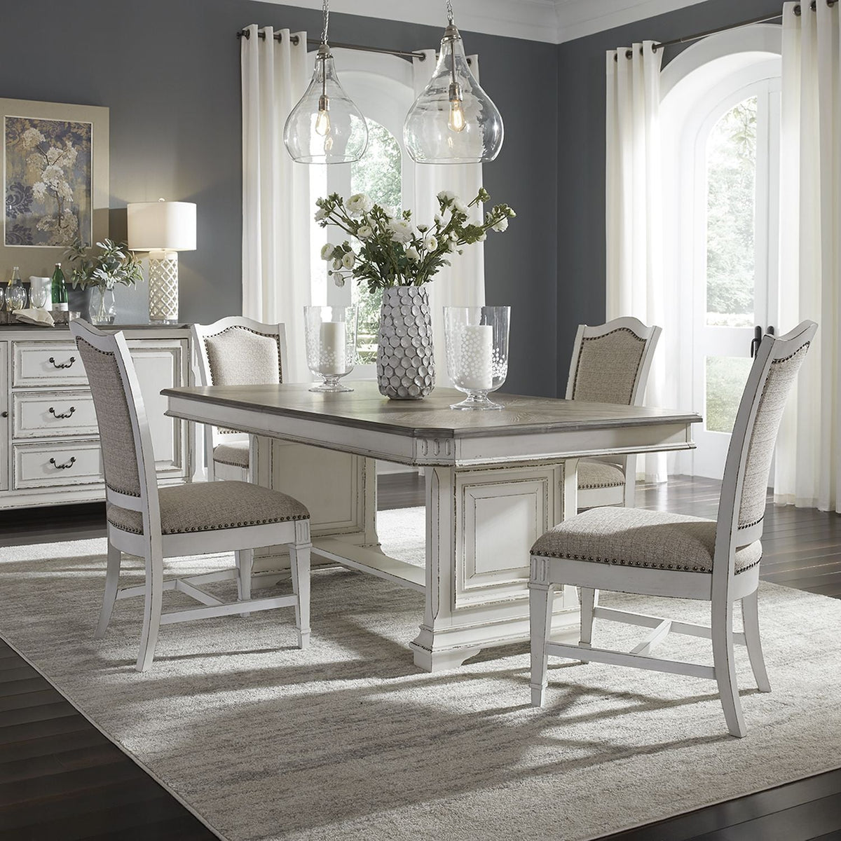 Abbey Park 5pc Trestle Table Set by Liberty - Rooms For Less Furniture Outlet