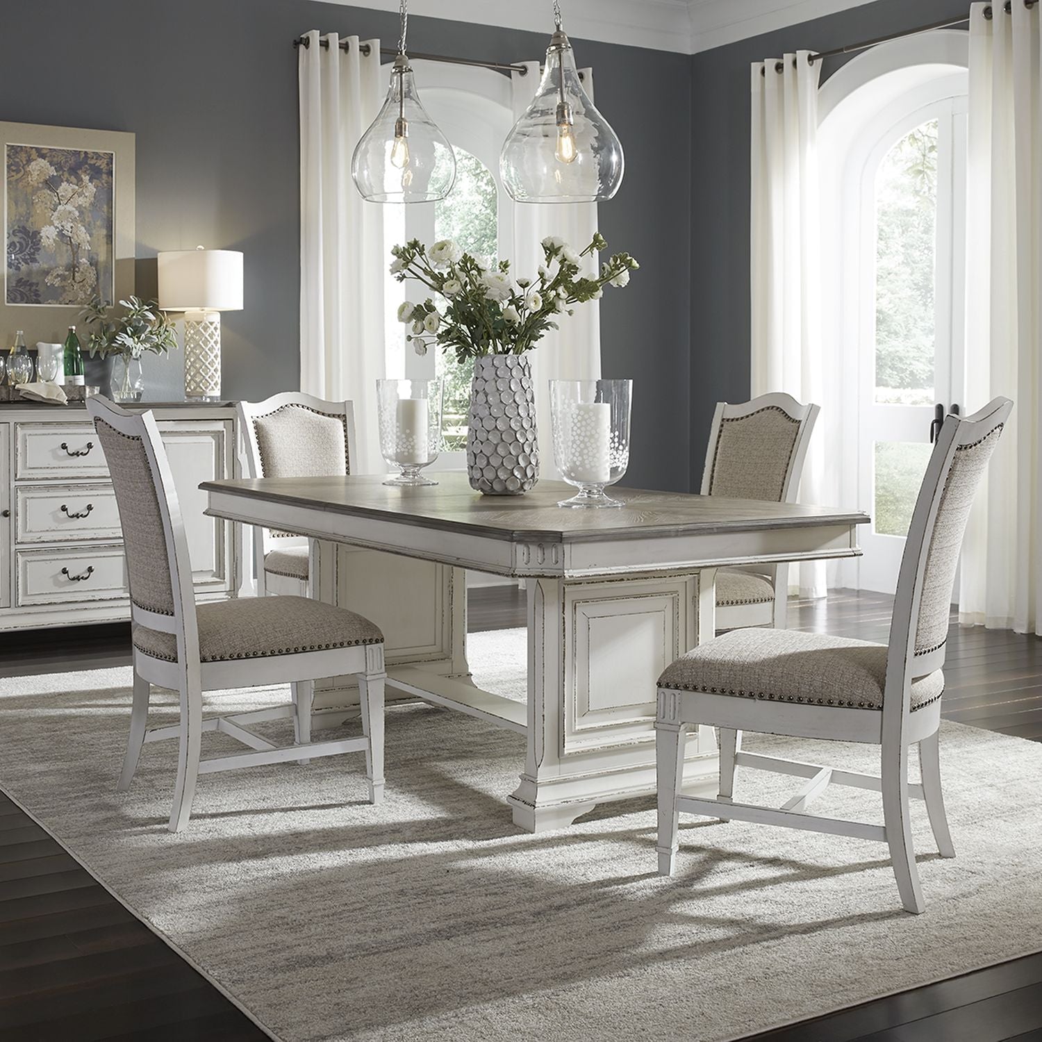 Abbey Park 5pc Trestle Table Set by Liberty - Rooms For Less Furniture Outlet