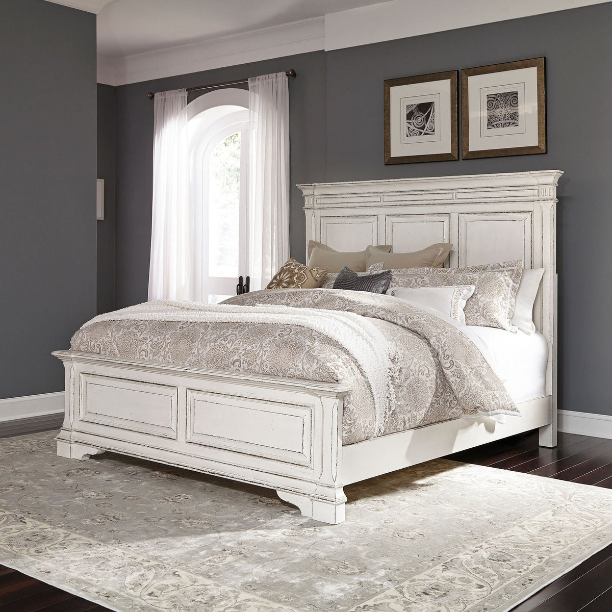 Abbey Park King Panel Bed - Rooms For Less Furniture Outlet