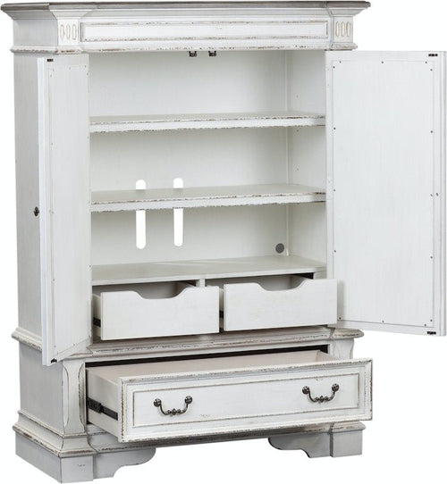 Abbey Park Mirrored Door Chest - Rooms For Less Furniture Outlet