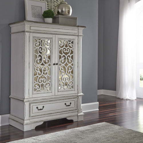 Abbey Park Mirrored Door Chest - Rooms For Less Furniture Outlet